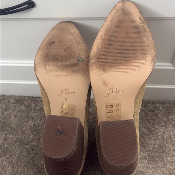 J. Crew Tan Ankle Boots Classic Chelsea Style (Used). - Picture 5 of 5